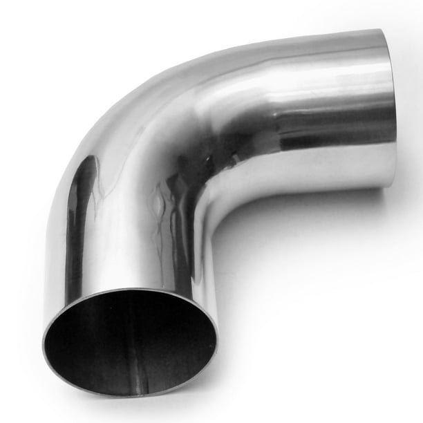 Stainless T304 Induction Pipe 2.5" 63mm x 90 degrees Tight Rad Universal